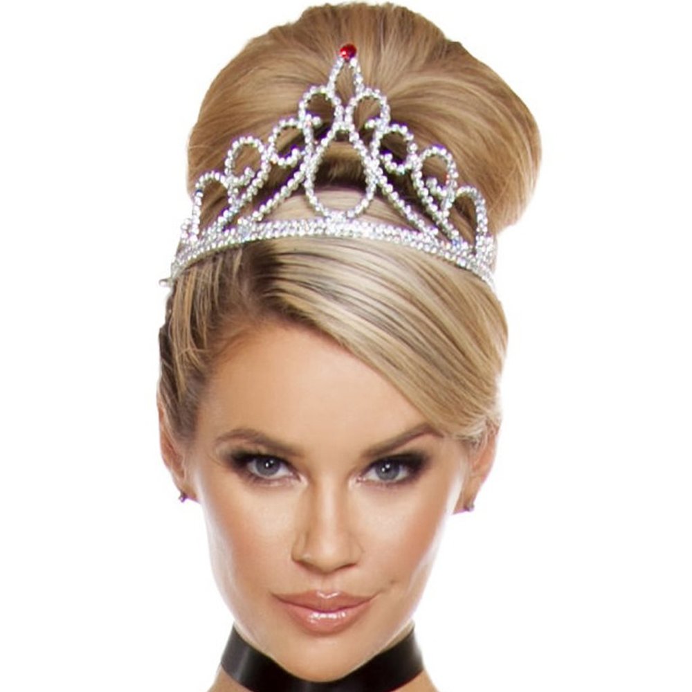Costume Rhinestone Tiara Adjustable - Picture 1 of 4